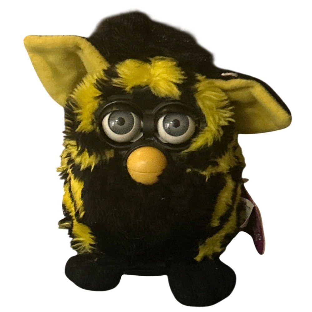Vintage 1998 Tiger Electronics Furby Bumblebee Black Yellow Gen 1 Model 70-800